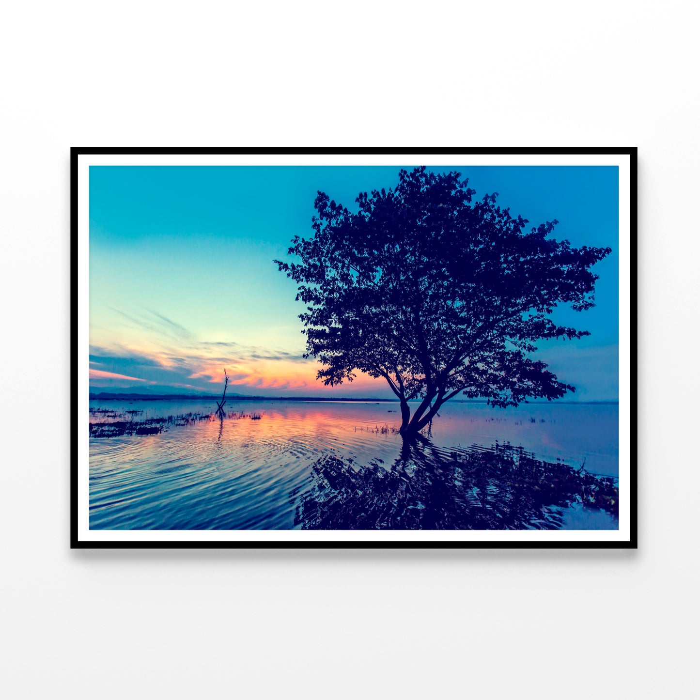 Silhouette of Trees in the Lake Home Decor Premium Quality Poster Print Choose Your Sizes