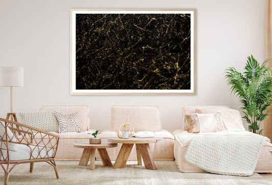 Premium Black and Gold Modern Art Home Decor Premium Quality Poster Print Choose Your Sizes