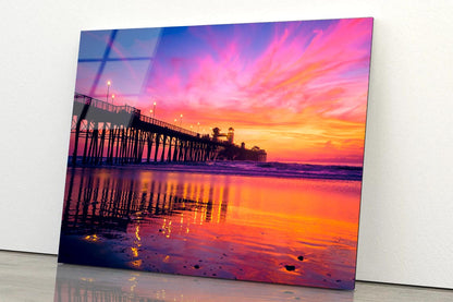 Sunset On the Ocean Acrylic Glass Print Tempered Glass Wall Art 100% Made in Australia Ready to Hang