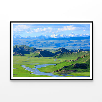 Beautiful Grassland and Mountain in China Home Decor Premium Quality Poster Print Choose Your Sizes