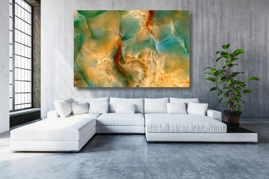 Abstract Marble Effect Art UV Direct Aluminum Print Australian Made Quality
