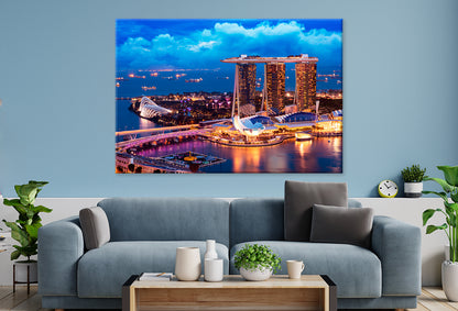 Singapore Cityscape at Marina Bay  Wall Art Decor 100% Australian Made