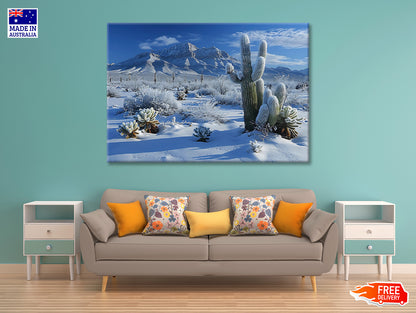 Winter with Snow Covered Trees Print 100% Australian Made