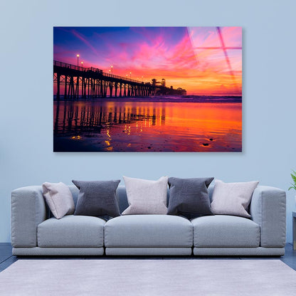 Sunset On the Ocean Acrylic Glass Print Tempered Glass Wall Art 100% Made in Australia Ready to Hang