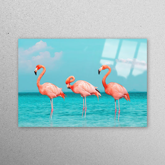 Pink Flamingo Bird Acrylic Glass Print Tempered Glass Wall Art 100% Made in Australia Ready to Hang