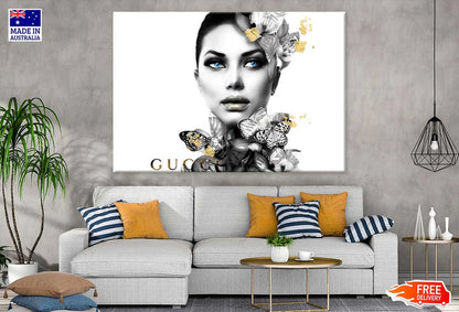 Fashion Girl B&W Gold Portrait Photograph 90x60cm Print 100% Australian Made