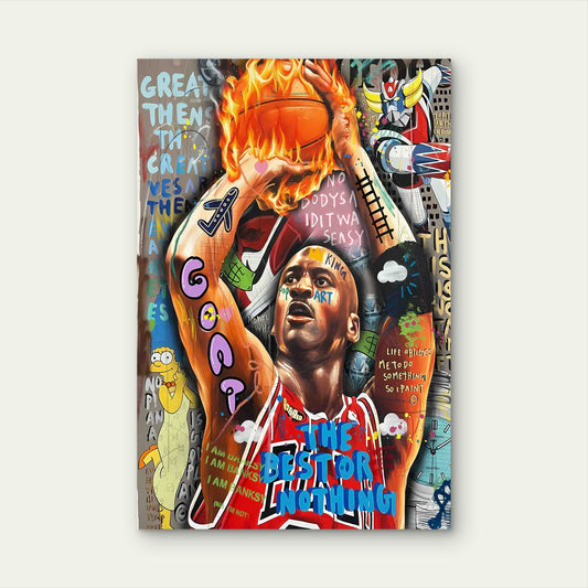 Dynamic Sports Graffiti Textured 60x90cm Metal Print Ready to Hang