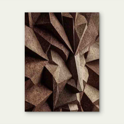 Abstract Design in Brown Tones 60x90cm Metal Print Ready to Hang