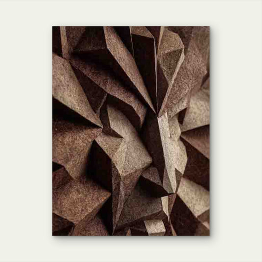 Abstract Design in Brown Tones 60x90cm Metal Print Ready to Hang - Bella Home Decor