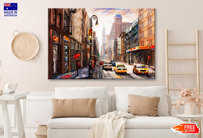 Street View Of New York Wall Art Decor 100% Australian Made