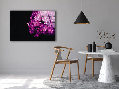 Pink Hydrangea on Dark UV Direct Aluminum Print Australian Made Quality