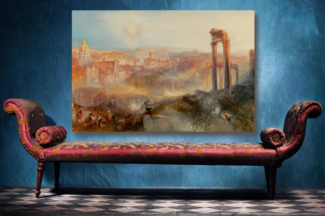 J.M.W Turner, Modern Rome Campo Vaccino UV Direct Aluminum Print Australian Made Quality