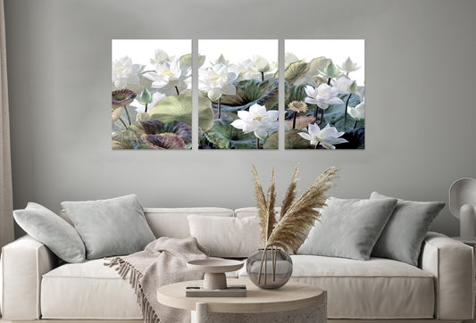 3pcs Colourful Flowers Watercolour Painting Wall Art Set Canvas Framed 40x60cm - High Quality Print 100% Australian Made Wall Canvas Ready to Hang