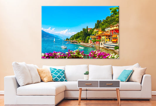 Varenna Town on Lake Como, Italy Wall Art Decor 100% Australian Made