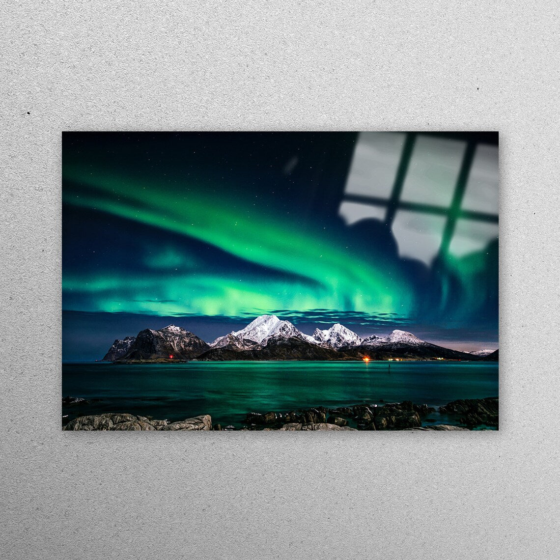 Northern Lights Photo Acrylic Glass Print Tempered Glass Wall Art 100% Made in Australia Ready to Hang