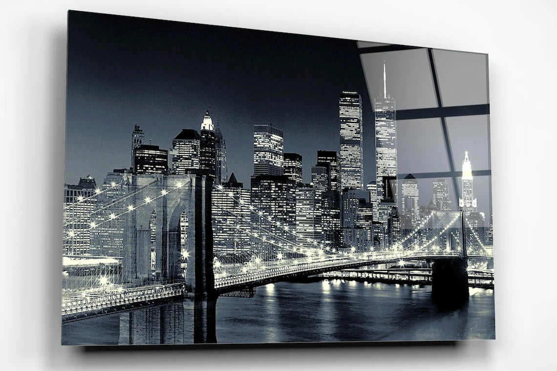 New York Cityscape Acrylic Glass Print Tempered Glass Wall Art 100% Made in Australia Ready to Hang