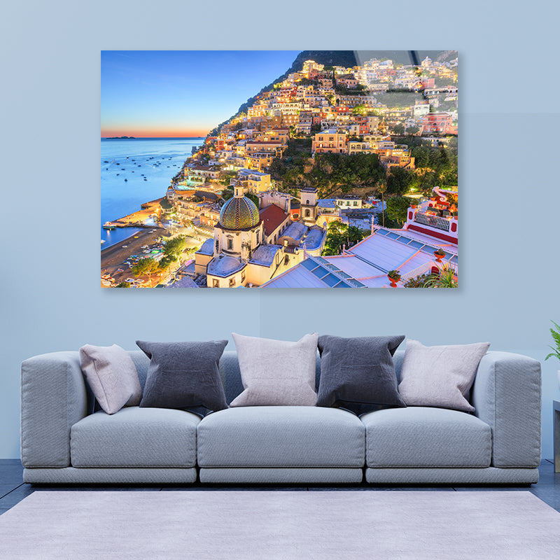 The Beautiful Coast of Amalfi Acrylic Glass Print Tempered Glass Wall Art 100% Made in Australia Ready to Hang