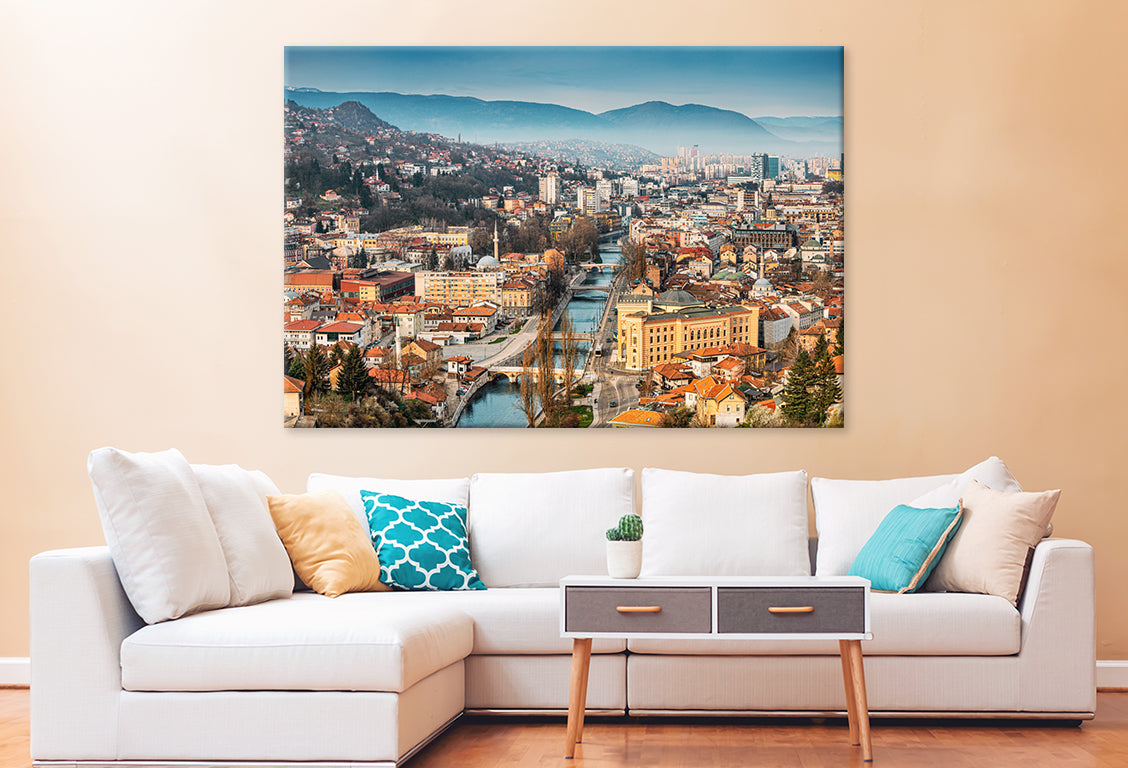 Evening Falls City Glow Miljacka Wall Art Decor 100% Australian Made