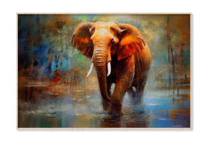 Walking Elephant Oil Painting Wall Art Limited Edition High Quality Print