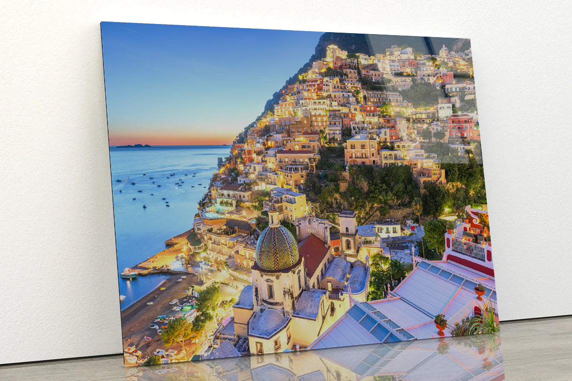 The Beautiful Coast of Amalfi Acrylic Glass Print Tempered Glass Wall Art 100% Made in Australia Ready to Hang