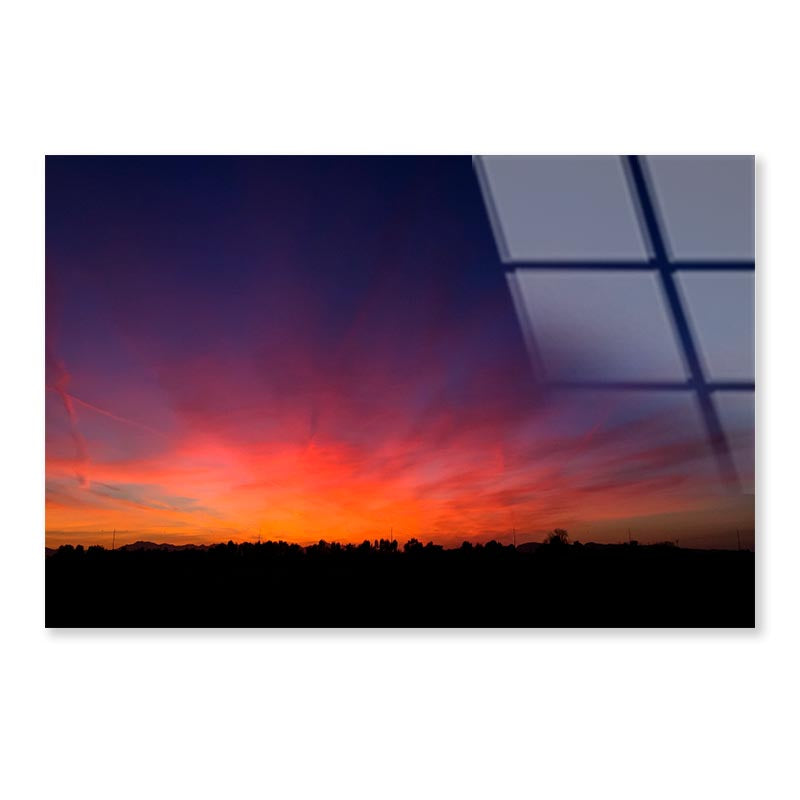 Beautiful Landscape of Dusk in The Countryside Acrylic Glass Print Tempered Glass Wall Art 100% Made in Australia Ready to Hang