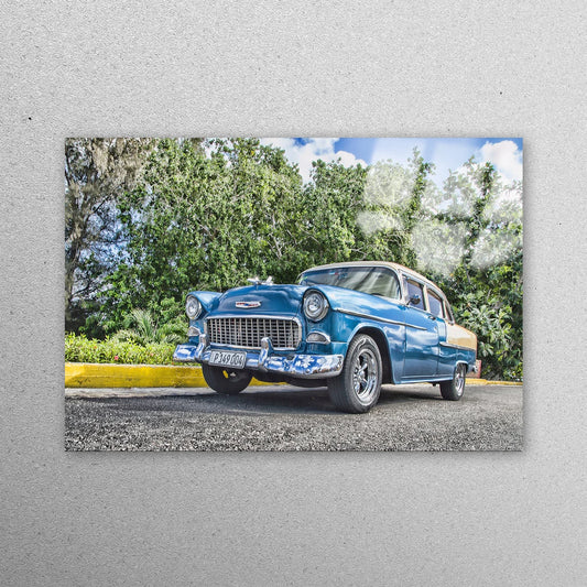 Old Car Retro Garage Acrylic Glass Print Tempered Glass Wall Art 100% Made in Australia Ready to Hang