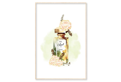 Green Gold Perfume Wall Art Limited Edition High Quality Print Canvas Box Framed Natural