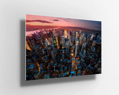 New York City Skyline UV Direct Aluminum Print Australian Made Quality