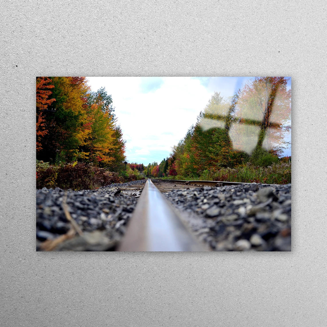 Railway Horizon Acrylic Glass Print Tempered Glass Wall Art 100% Made in Australia Ready to Hang