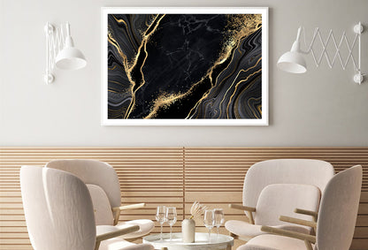 Luxury Black and Gold Wall Art Home Decor Premium Quality Poster Print Choose Your Sizes