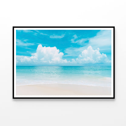 Beautiful Tropical Beach with Blue Sky Home Decor Premium Quality Poster Print Choose Your Sizes