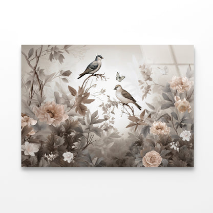 Birds Perched On a Tree Acrylic Glass Print Tempered Glass Wall Art 100% Made in Australia Ready to Hang