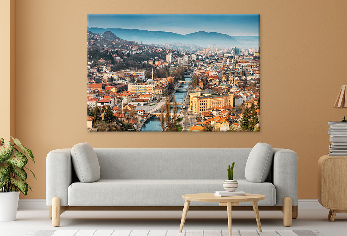 Evening Falls City Glow Miljacka Wall Art Decor 100% Australian Made