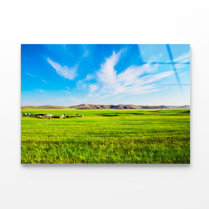 China Inner Mongolia Hulunbuir Prairie Acrylic Glass Print Tempered Glass Wall Art 100% Made in Australia Ready to Hang