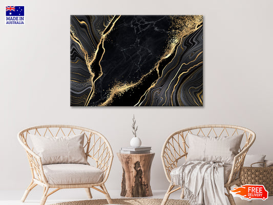 Luxury Black and Gold Wall Art Print 100% Australian Made