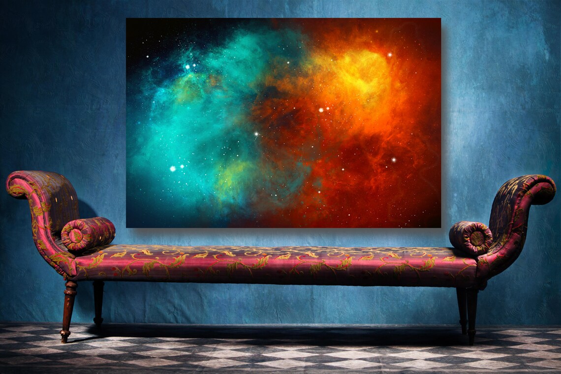 Nebula Aesthetic Space UV Direct Aluminum Print Australian Made Quality