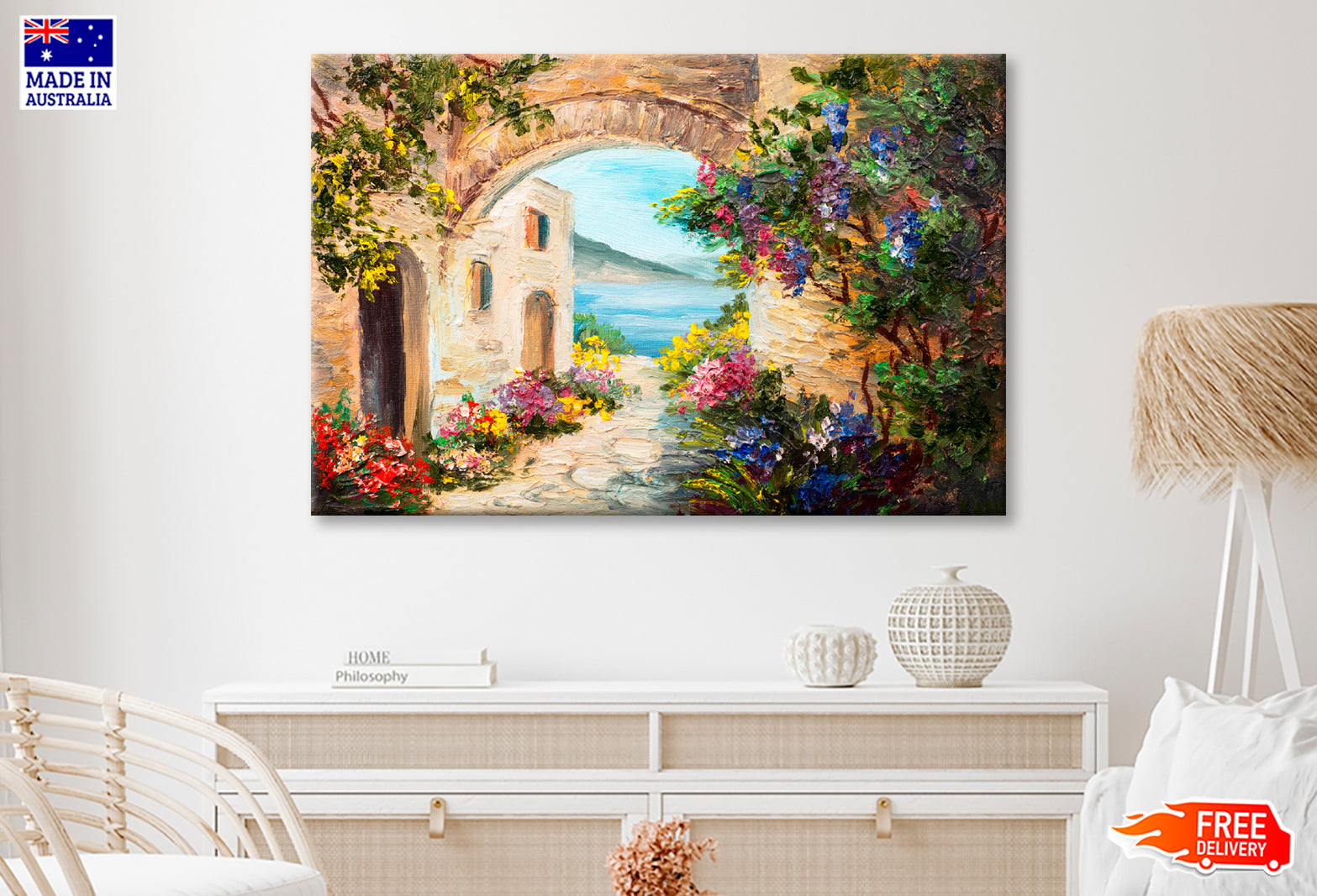 House Near The Sea Painting Limited Edition High Quality Print