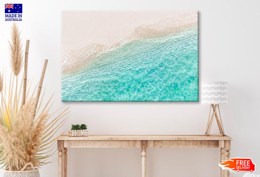 White Sand Beach with Wave Wall Art Decor 100% Australian Made