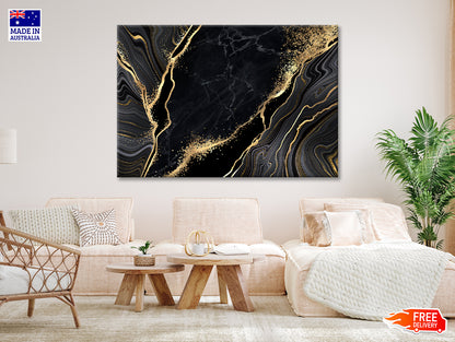 Luxury Black and Gold Wall Art Print 100% Australian Made