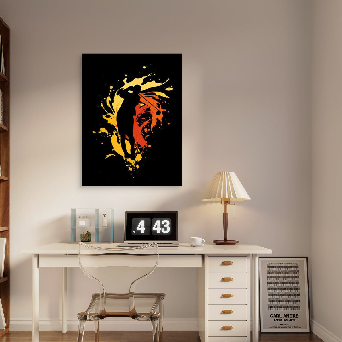 Dynamic Splashes Art Modern Retro 60x90cm Metal Print Ready to Hang