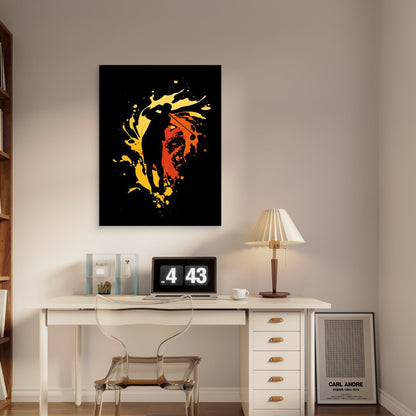 Dynamic Splashes Art Modern Retro 60x90cm Metal Print Ready to Hang