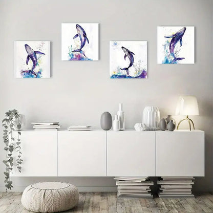 4pcs Ride The Wings Of The Mornin WM   Wall Art Canvas Framed