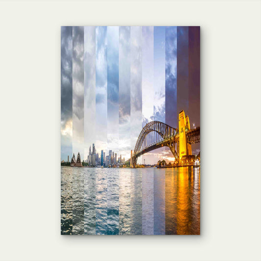 From Dawn To Dusk In Sydney 60x90cm Metal Print Ready to Hang