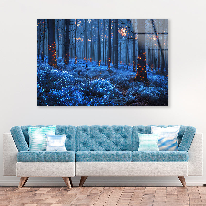 Forest in the Night Acrylic Glass Print Tempered Glass Wall Art 100% Made in Australia Ready to Hang