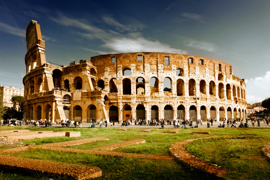 Colosseum In Rome, Italy Acrylic Glass Print Tempered Glass Wall Art 100% Made in Australia Ready to Hang