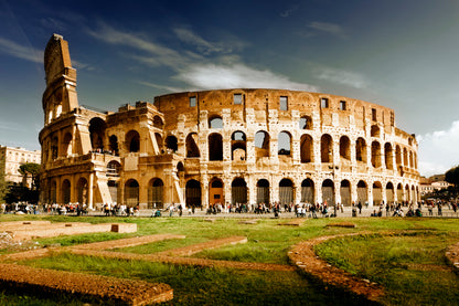 Colosseum In Rome, Italy Acrylic Glass Print Tempered Glass Wall Art 100% Made in Australia Ready to Hang