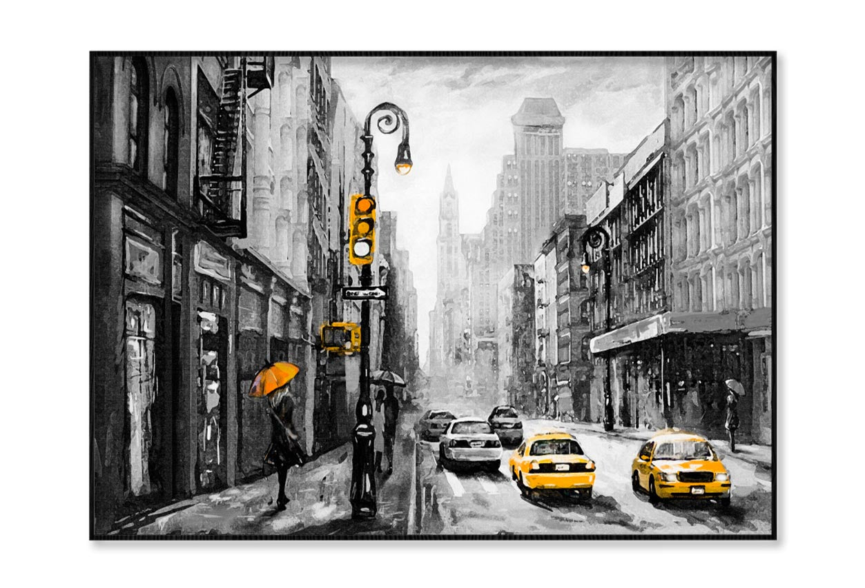 Oil Painting Of New York Home Decor Premium Quality Poster Print Choose Your Sizes