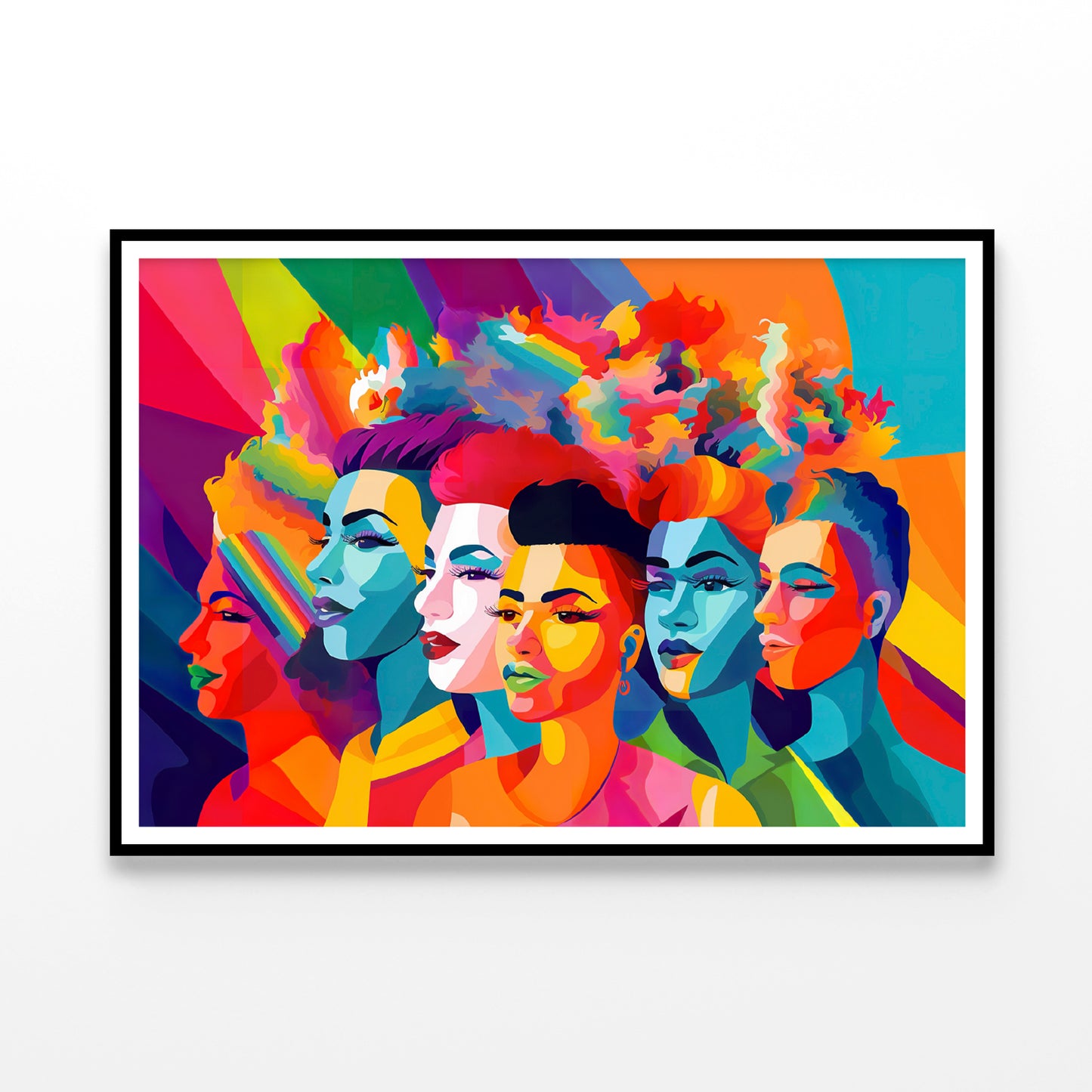 Group of People Modern Art Style Home Decor Premium Quality Poster Print Choose Your Sizes