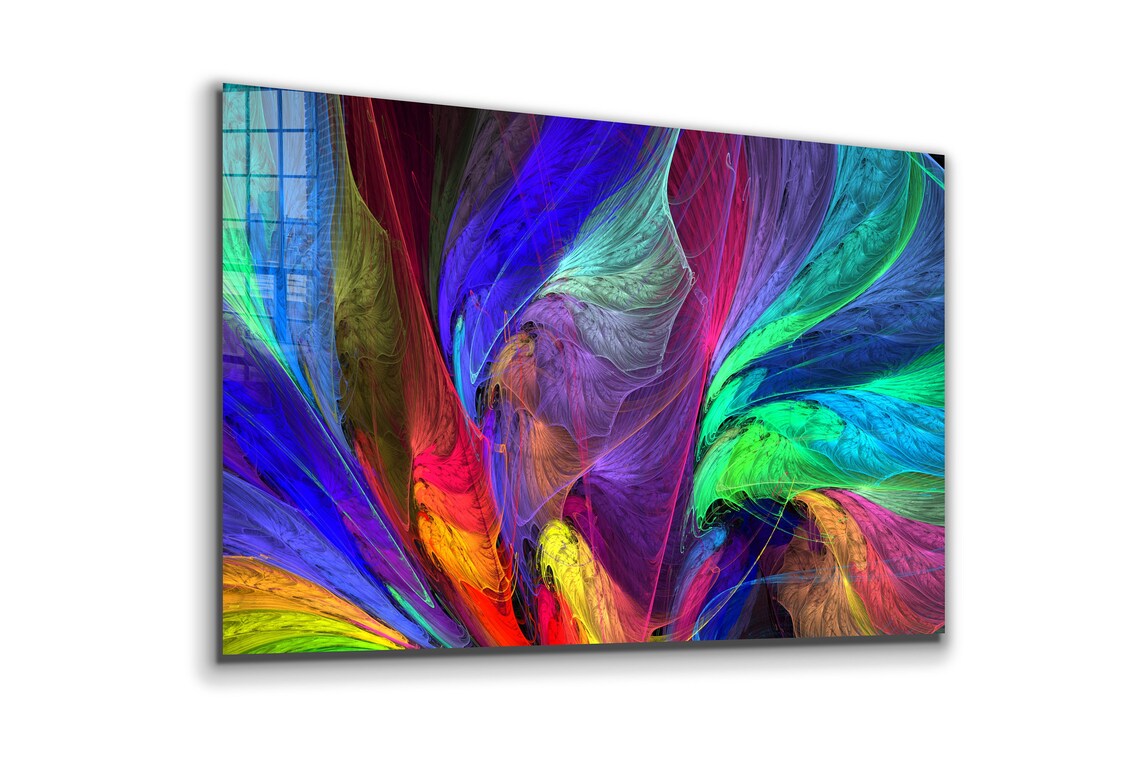 Colorful Neon Abstract UV Direct Aluminum Print Australian Made Quality