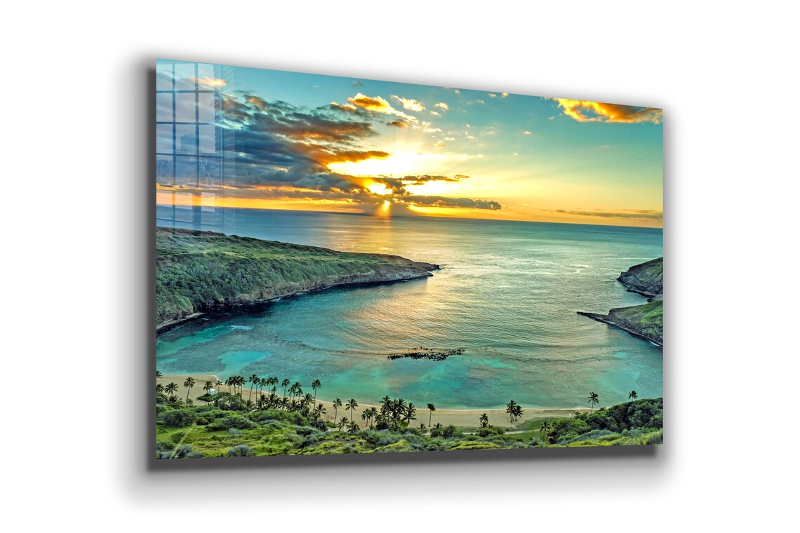 Seaside Sunset View UV Direct Aluminum Print Australian Made Quality